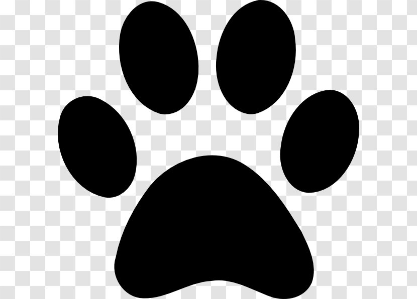 Dog Cat Paw Printing Clip Art - Black And White Transparent PNG