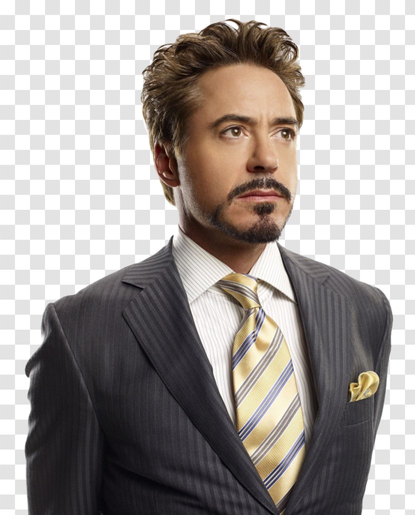 Robert Downey Jr. Iron Man Thanos Marvel Cinematic Universe Spider-Man - Necktie - Beard Transparent PNG