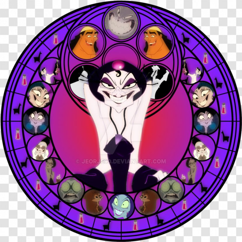 Stained Glass Claude Frollo Yzma - Purple Transparent PNG
