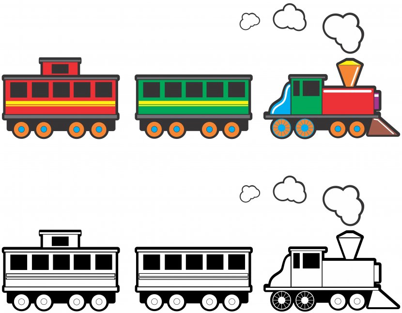 Toy Train Rail Transport Clip Art - Boxcar Cliparts Transparent PNG