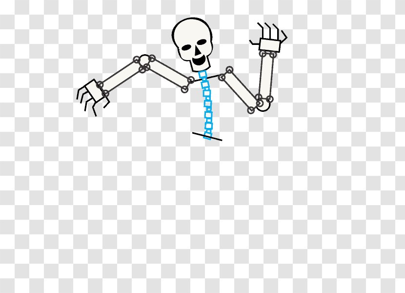 Drawing Human Skeleton Body Cartoon - Skull Transparent PNG