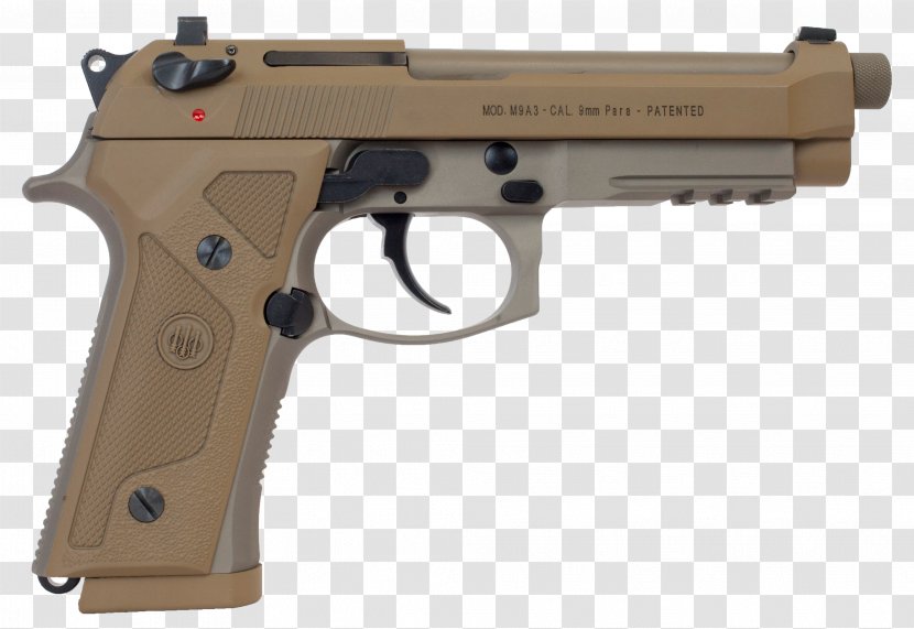 Beretta M9 9×19mm Parabellum Semi-automatic Pistol Firearm - 919mm - Trijicon Transparent PNG