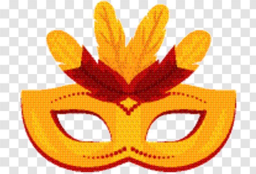 Orange Background - Costume Accessory - Masque Mardi Gras Transparent PNG