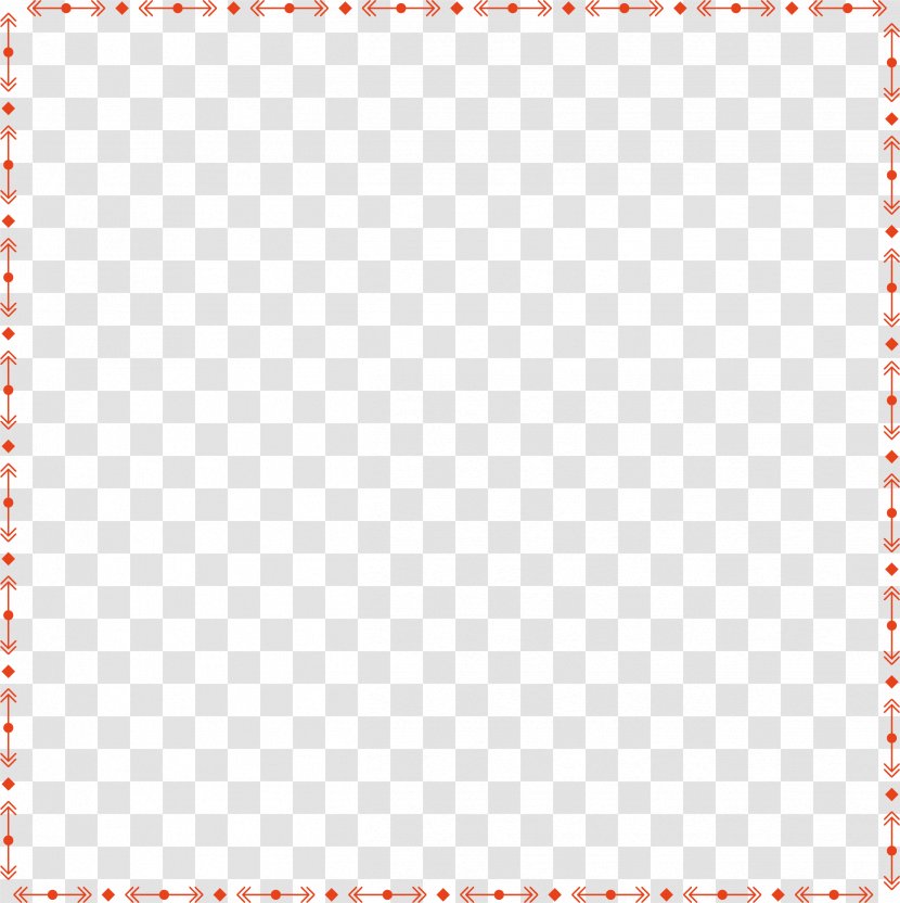 Download Antithetical Couplet Clip Art - Rectangle - Orange Small Square Wave Point Border Transparent PNG