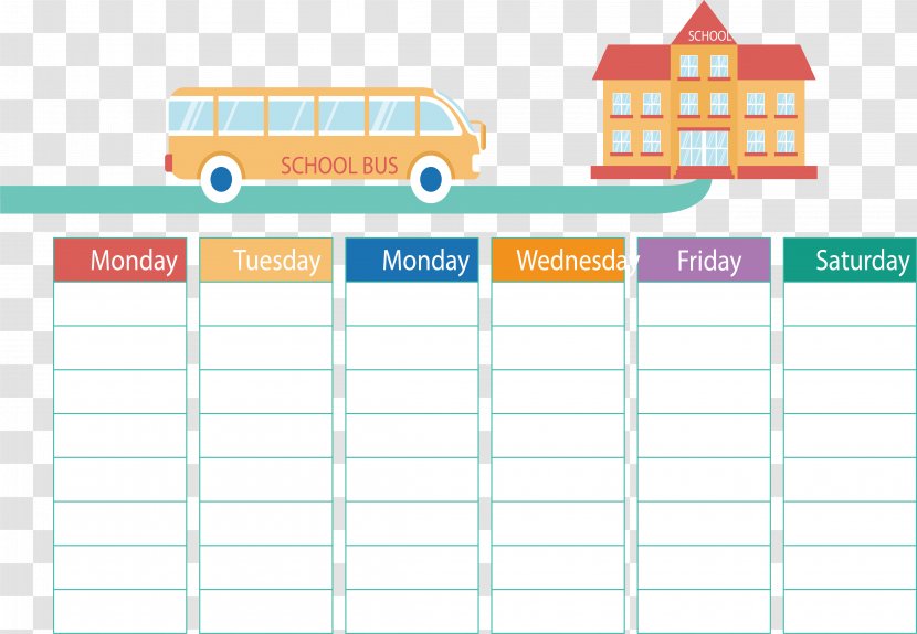 School Timetable - Path Transparent PNG