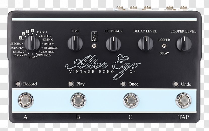 TC Electronic Alter Ego X4 Vintage Echo Delay Effects Processors & Pedals V2 - Stereo Amplifier - Guitar Transparent PNG