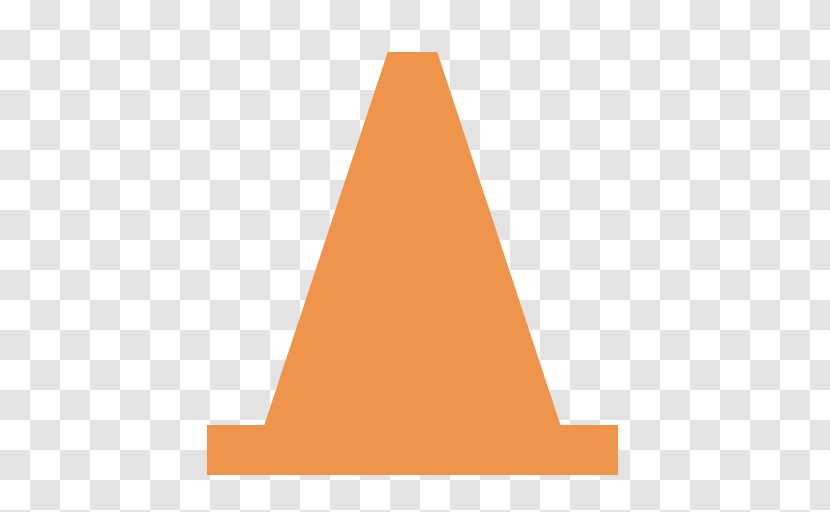 Pyramid Angle Cone Orange - Traffic - Appicns VLC Transparent PNG