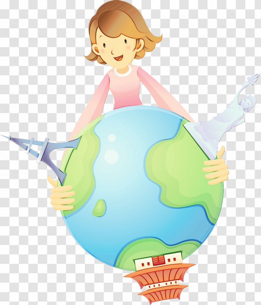 Watercolor Background - Computer Software - Globe World Transparent PNG