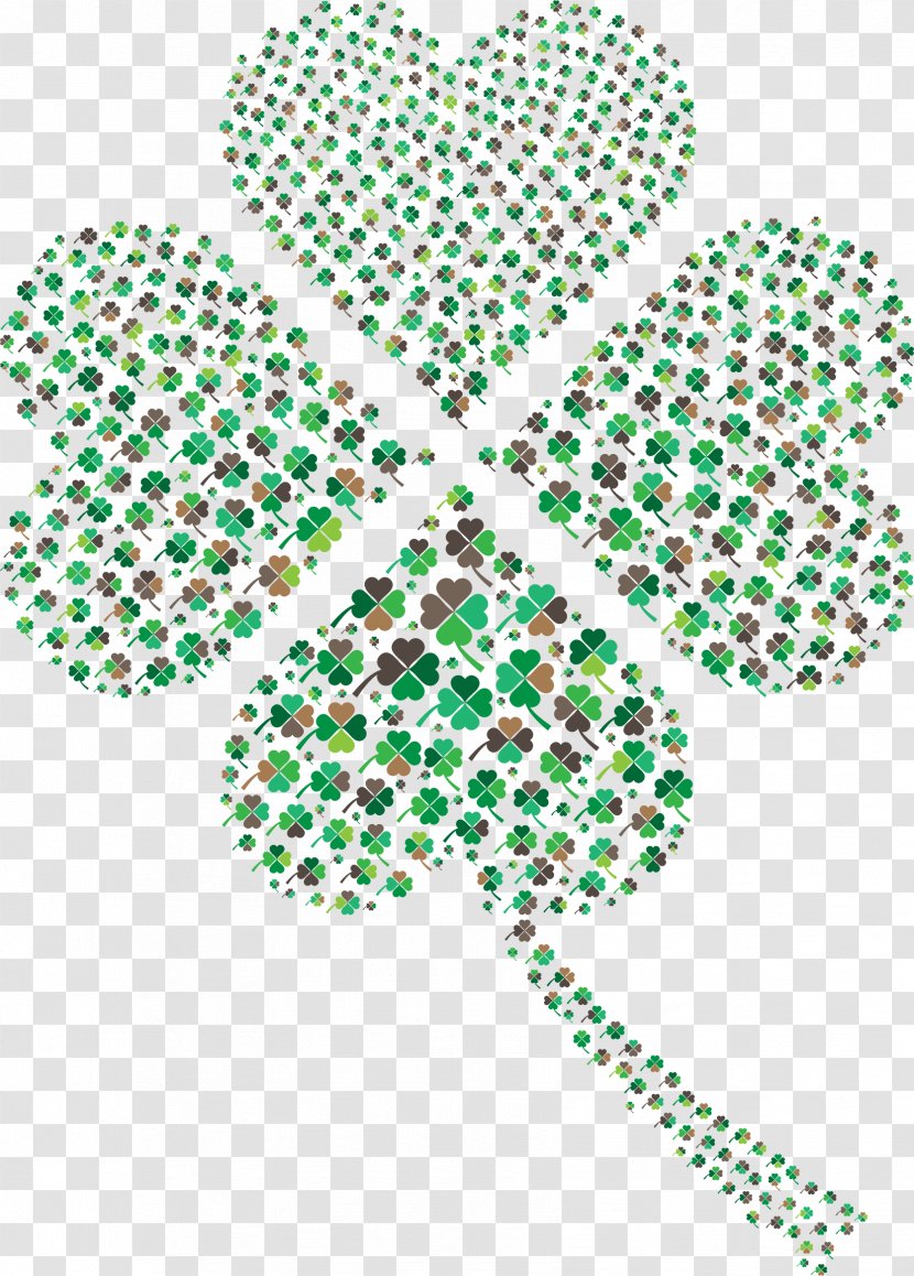 Four-leaf Clover White Saint Patrick's Day Clip Art - Symmetry Transparent PNG