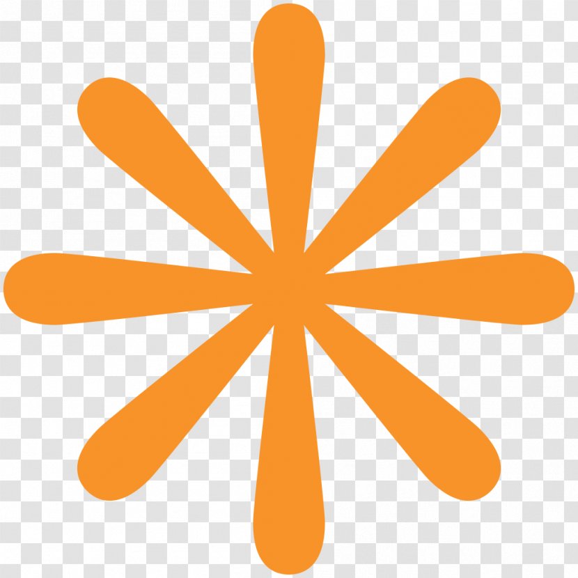 Emoji Asterisk Symbol - Scrapbooking - Orange Transparent PNG