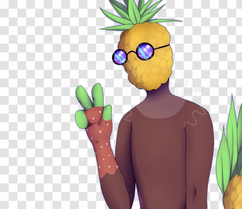Finger Flowering Plant Character Clip Art - Food - Pineapple Straw Transparent PNG