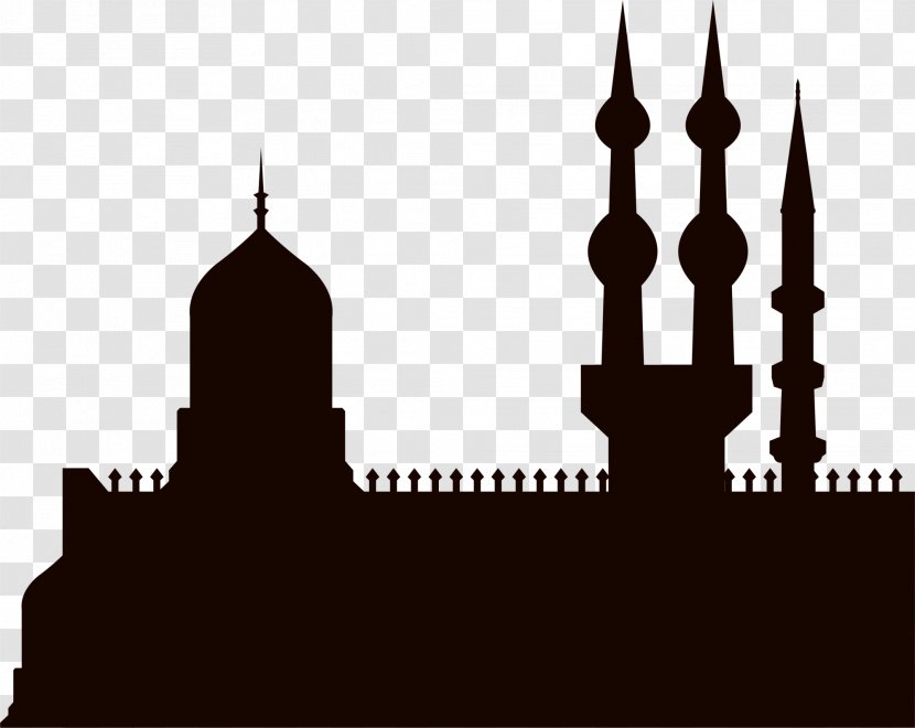 Sultan Ahmed Mosque Ramadan Eid Al-Fitr - Silhouette - The Black Church Of Al Fitr Transparent PNG