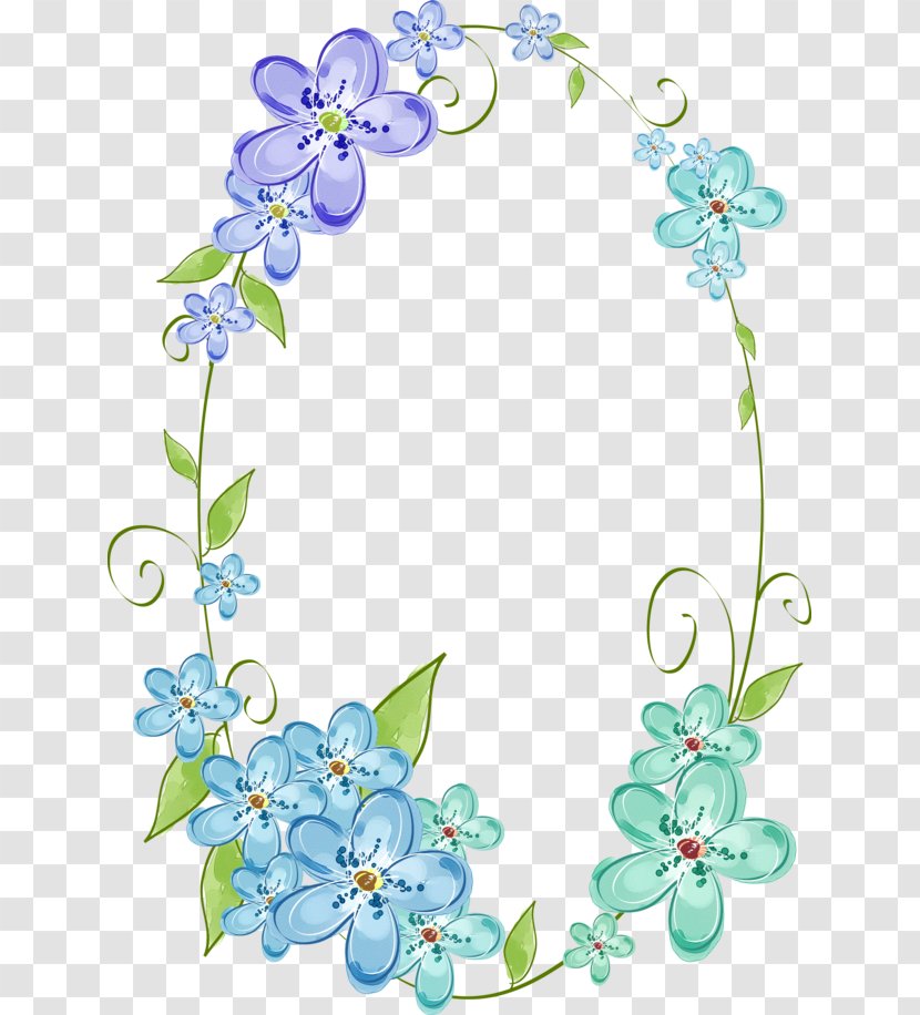 Floral Design Cut Flowers Email Petal - Forget Me Not Frame Transparent PNG