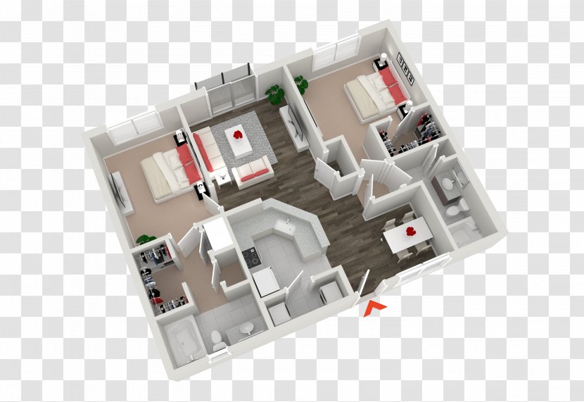 University Of Texas At Austin Estates House Apartment Floor Plan - 3D Transparent PNG
