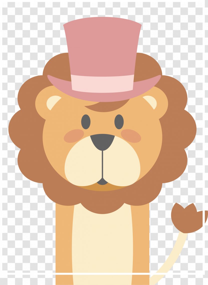 Lion Digital Image - Heart - A In Hat Transparent PNG