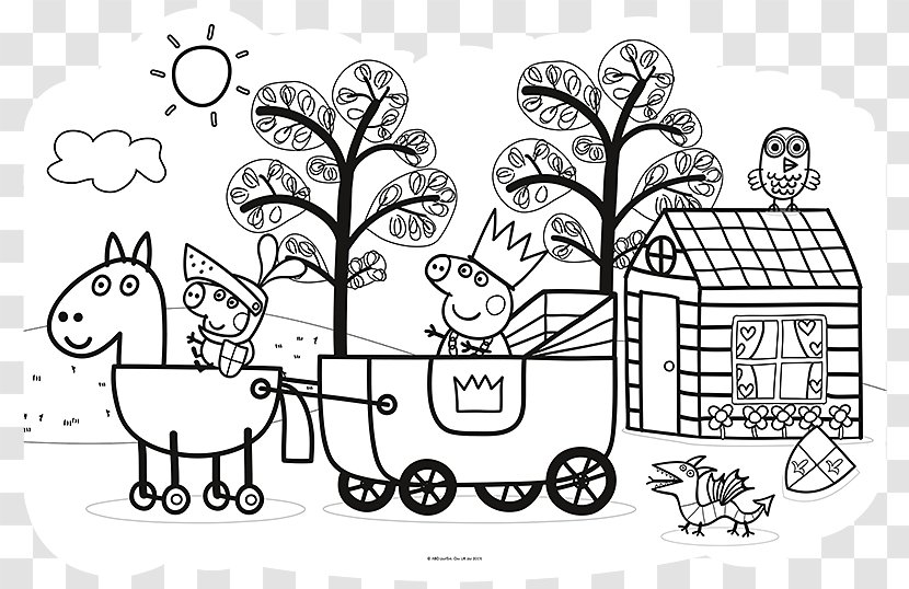 Coloring Book Child Illustration Fable Text - Tree Transparent PNG