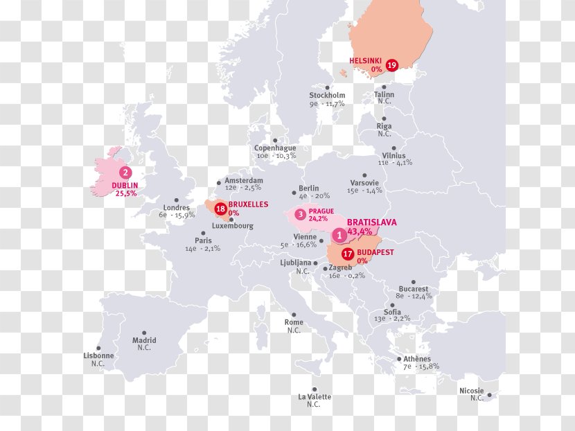 Map Europe TomTom Start 60 VIA 120 - Sky Transparent PNG