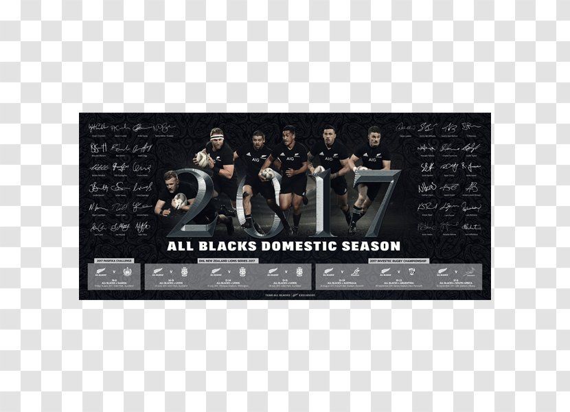 New Zealand National Rugby Union Team Poster Logo - 4s Shop Transparent PNG