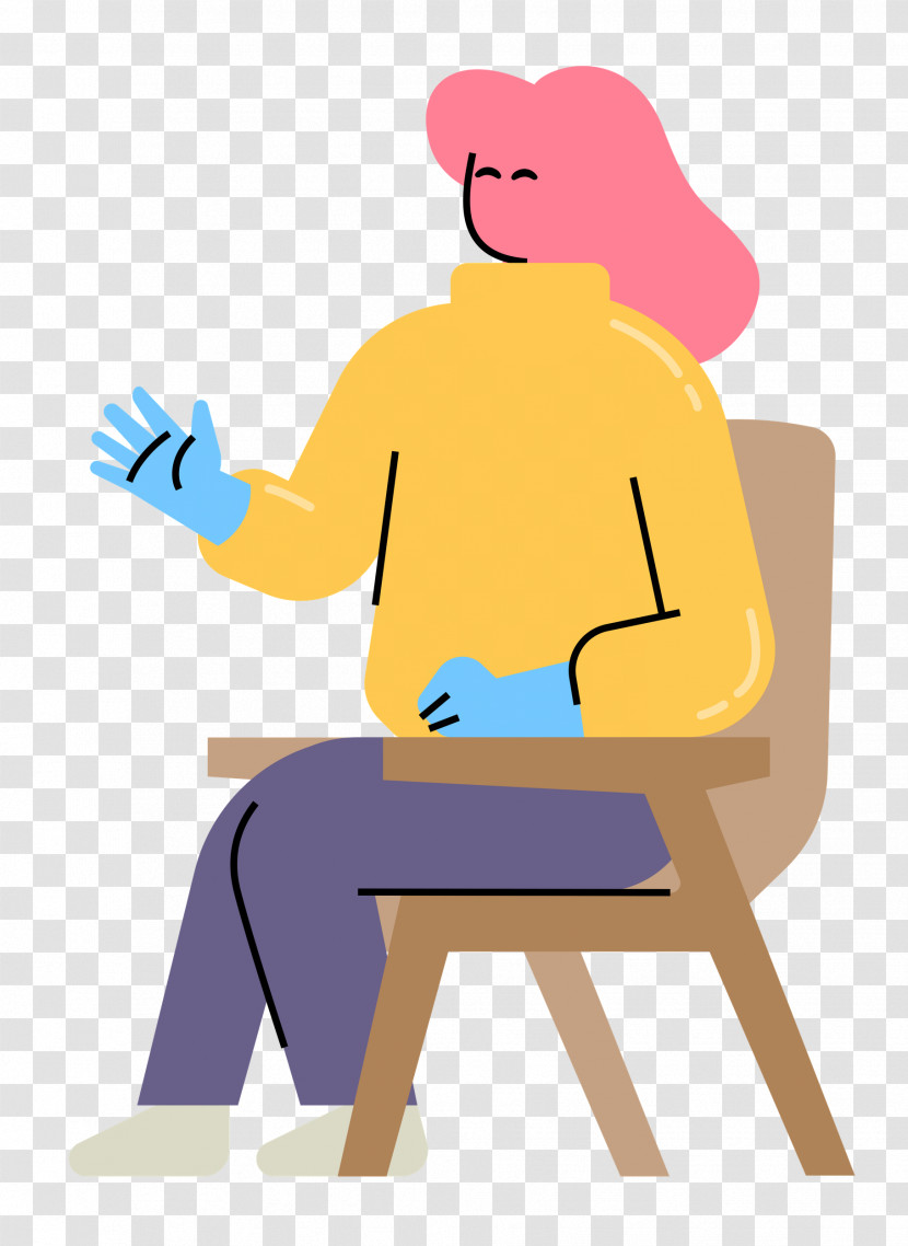 Cartoon Chair Sitting Joint H&m Transparent PNG