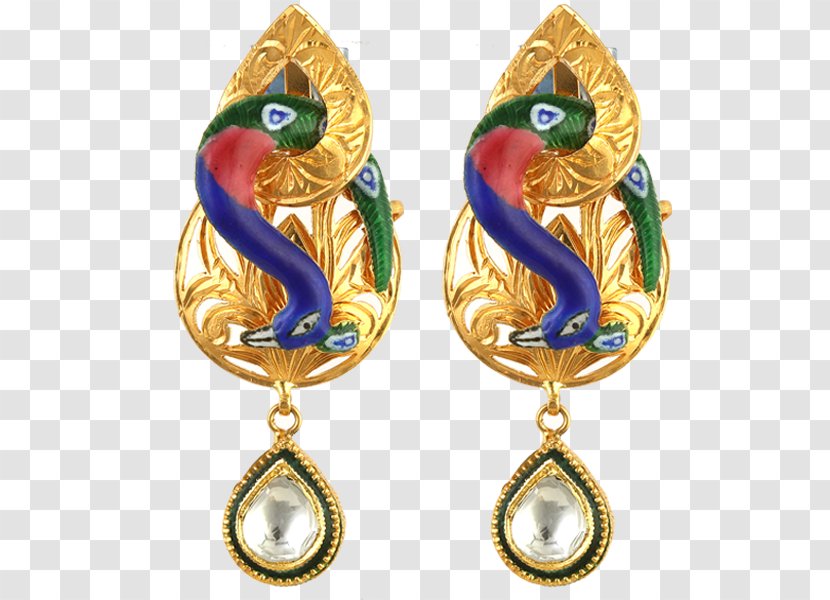 Earring Lalithaa Jewellery Gemstone Gold - Bhima Models Transparent PNG