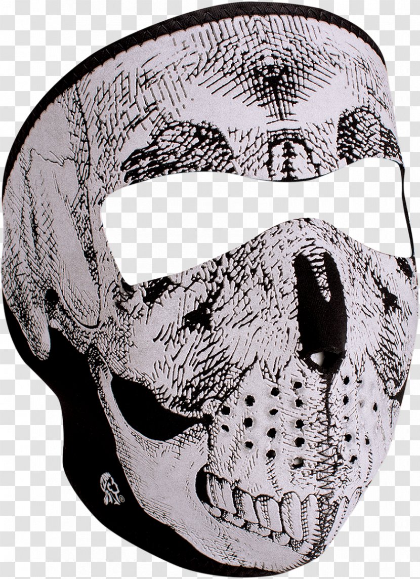 Skull Mask Neoprene Headgear Balaclava Transparent PNG