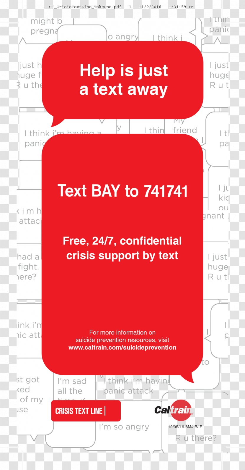 Crisis Text Line Hotline Suicide Prevention Transparent PNG