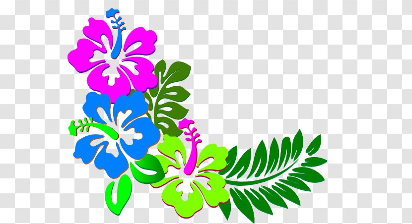 Hawaii Rosemallows Flower Clip Art - Hawaiian - Floral Design Transparent PNG