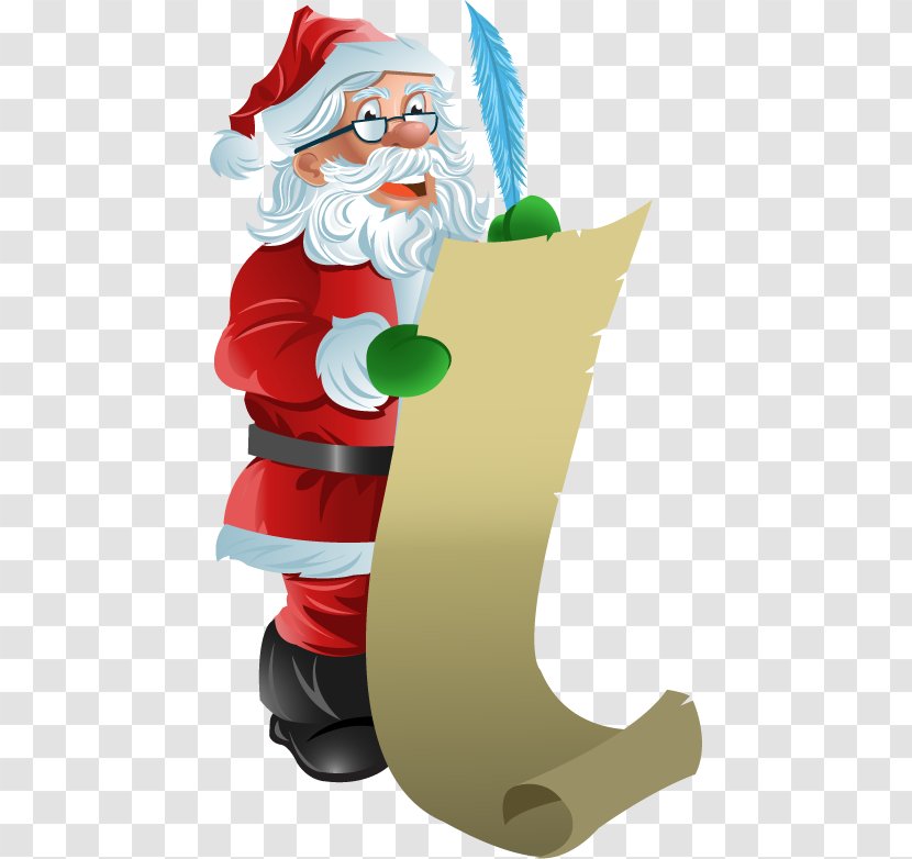 Santa Claus Clip Art Illustration Vector Graphics - Christmas Ornament - Holiday List Transparent PNG