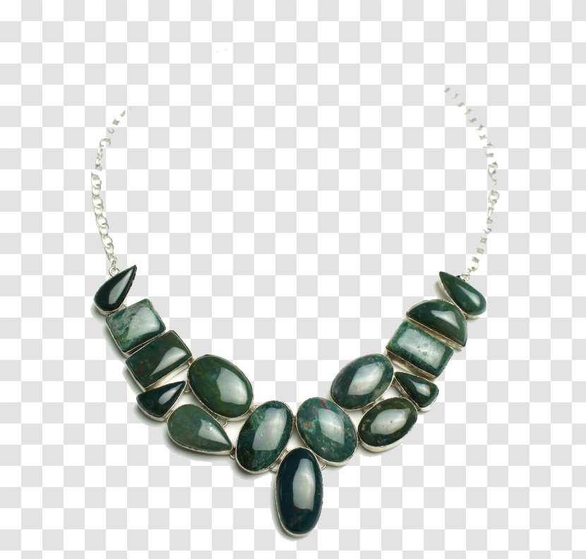 Heliotrope Necklace Jewellery Gemstone Birthstone - Emerald - Broken Transparent PNG