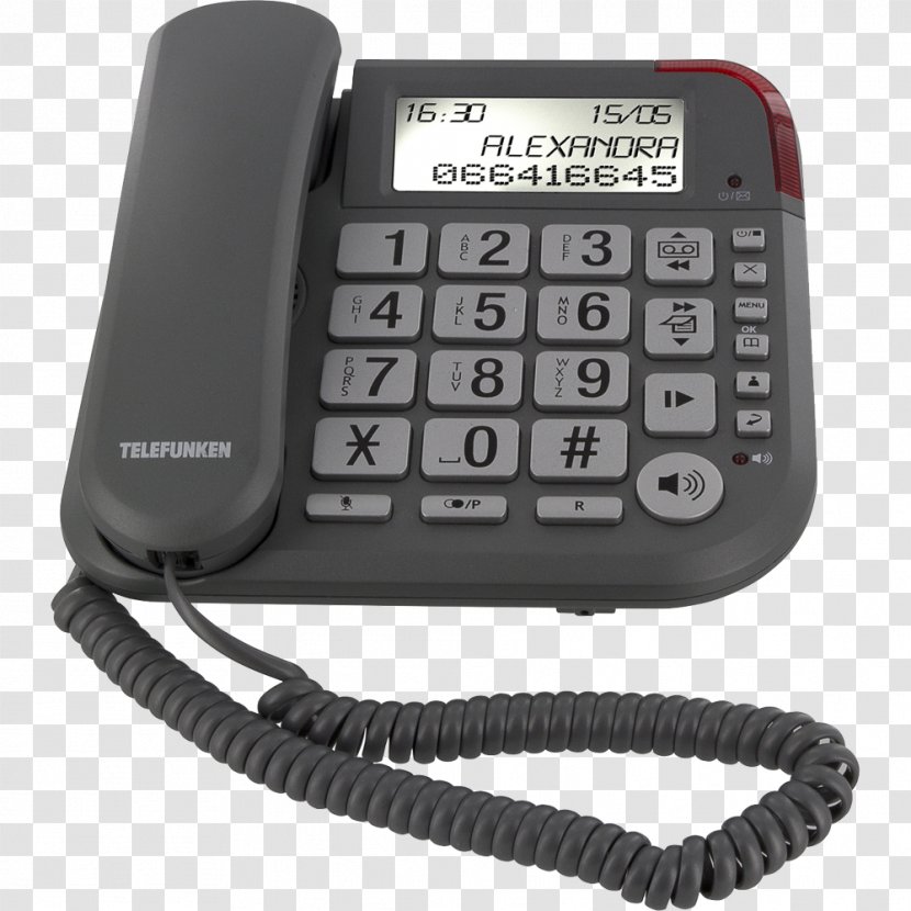 Home & Business Phones Cordless Telephone Answering Machines Digital Enhanced Telecommunications - Numeric Keypad - Fixe Transparent PNG