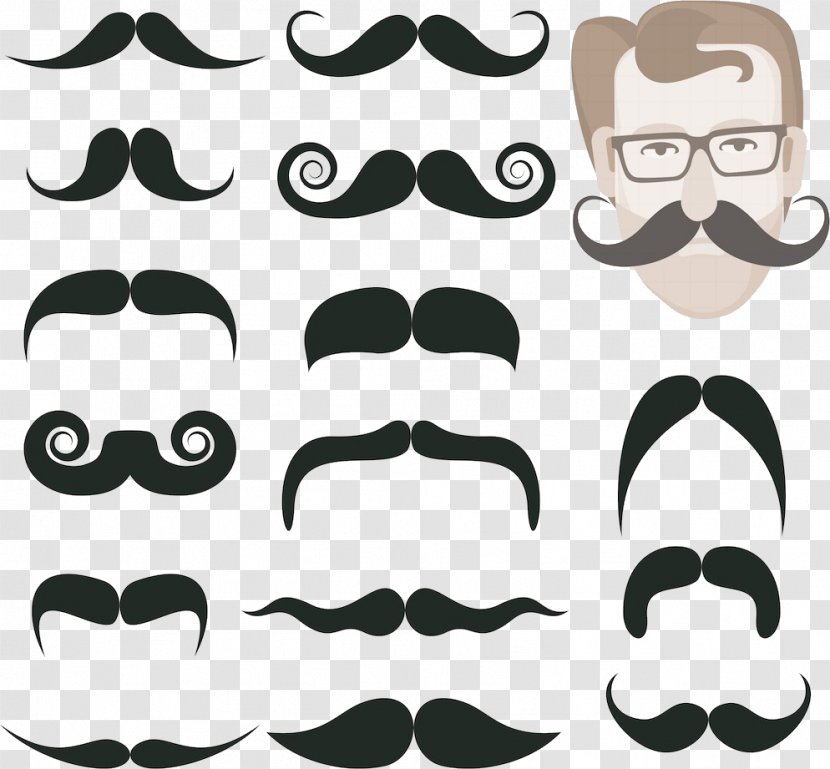 Beard Moustache Royalty-free Illustration - Whiskers - Various Shapes Transparent PNG