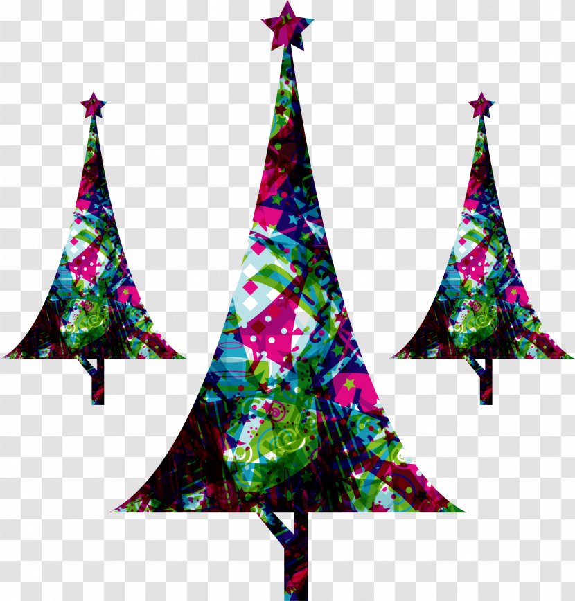 Christmas Tree Ornament Illustration - Card - Vector Abstract Transparent PNG