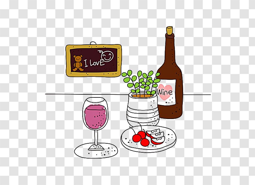 Wine Glass Food Picnic Basket Illustration - Drink - Gourmet Kitchen Transparent PNG