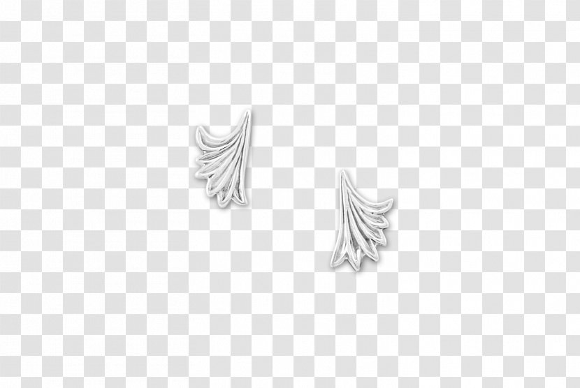 Earring Body Jewellery White Silver - Black And Transparent PNG