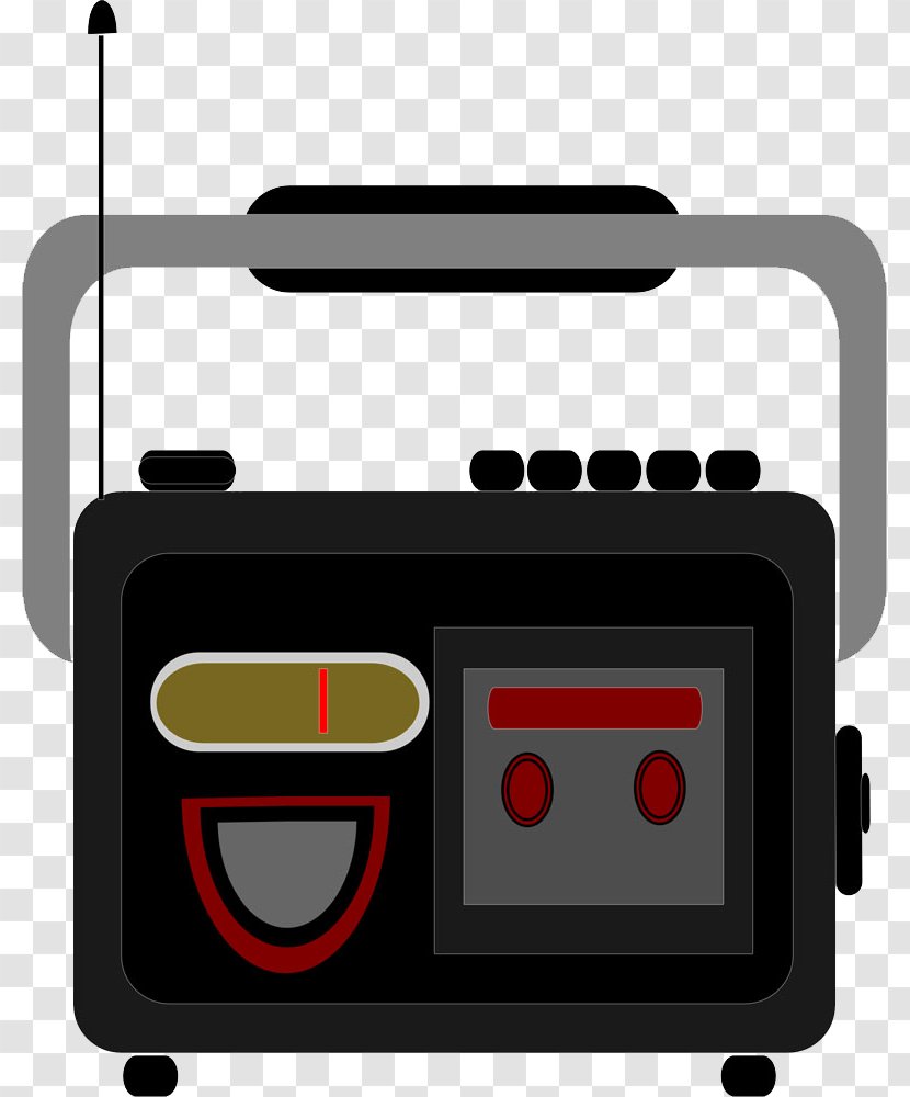 Compact Cassette Radio .de Clip Art - Heart - Button Black Equipment Transparent PNG
