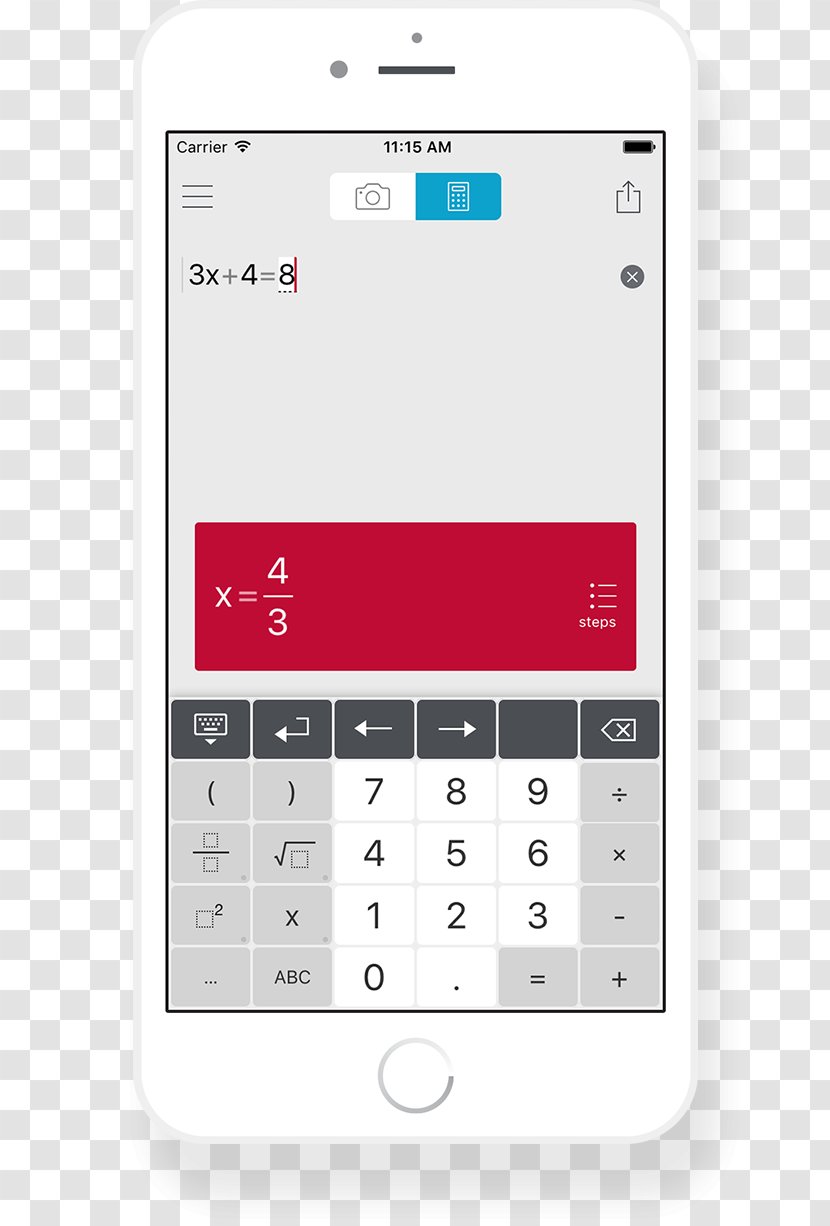 Feature Phone Smartphone Photomath Math App IPhone - Number - Handwritten Problem Solving Transparent PNG