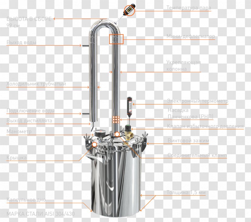 Moonshine Distillation Alembic Fractionating Column Autoclave - Shop - Sparta Transparent PNG