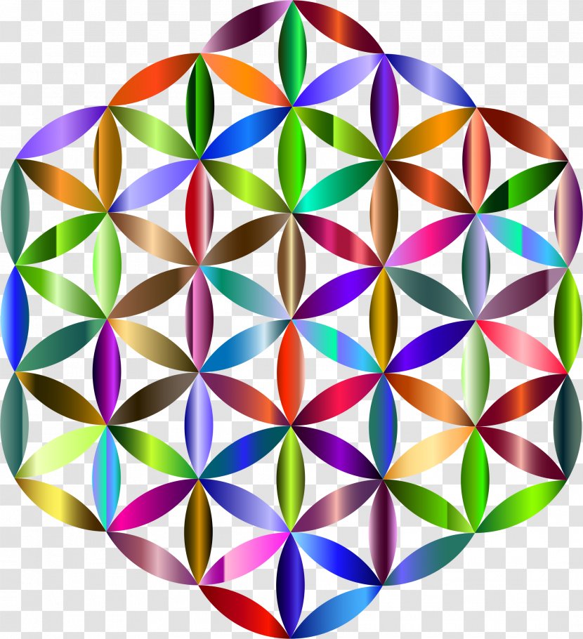 Overlapping Circles Grid Flower Sacred Geometry Label - Geomentry Transparent PNG