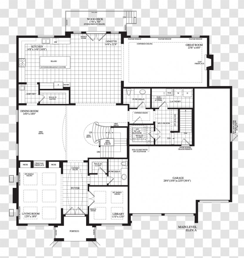 Floor Plan Technical Drawing Product Design - Elevation Transparent PNG
