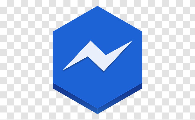 Blue Triangle Area - Facebook - Messenger Transparent PNG