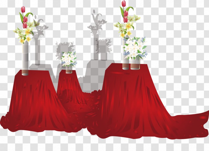 Wedding Decorative Arts Floral Design - Red - Decoration Vector Transparent PNG