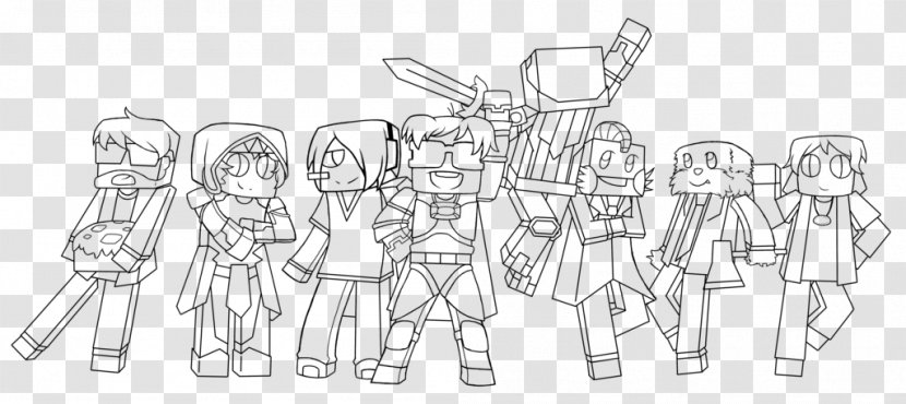 Minecraft YouTuber Coloring Book Drawing - Youtuber - Printing Paper Printmaking Transparent PNG