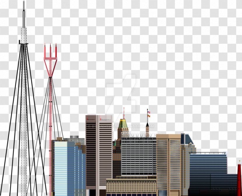 Skyline Skyscraper Willis Tower Building Architecture - Drawing Transparent PNG