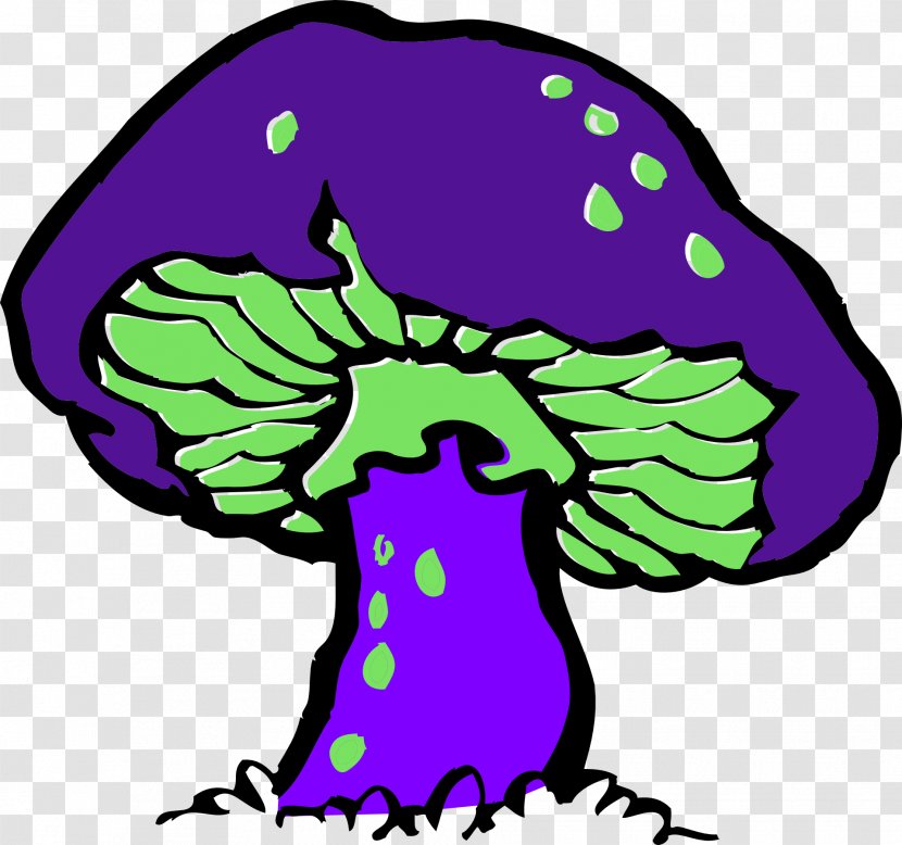 Fungus Mushroom Morchella Clip Art - Tree - Purple And Blue Mushrooms Transparent PNG
