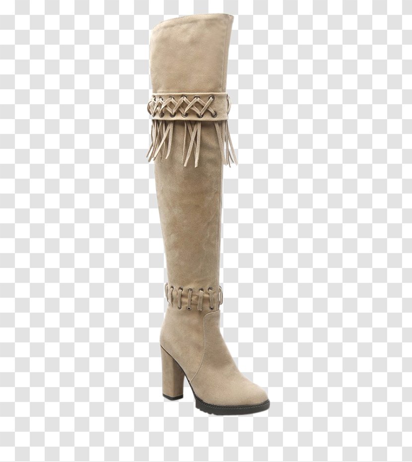 Suede Thigh-high Boots Shoe Knee-high Boot - Clothing Transparent PNG
