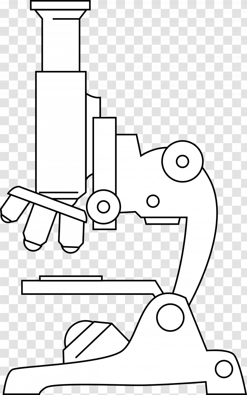 Line Art Microscope Drawing Clip - Pictures Of Microscopes Transparent PNG