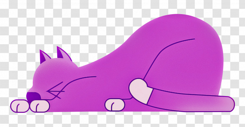 Cat Violet Character Dog Cartoon Transparent PNG