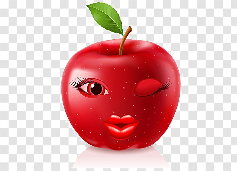 Cartoon Royalty-free Apple Illustration - Drawing - Expression Material Transparent PNG