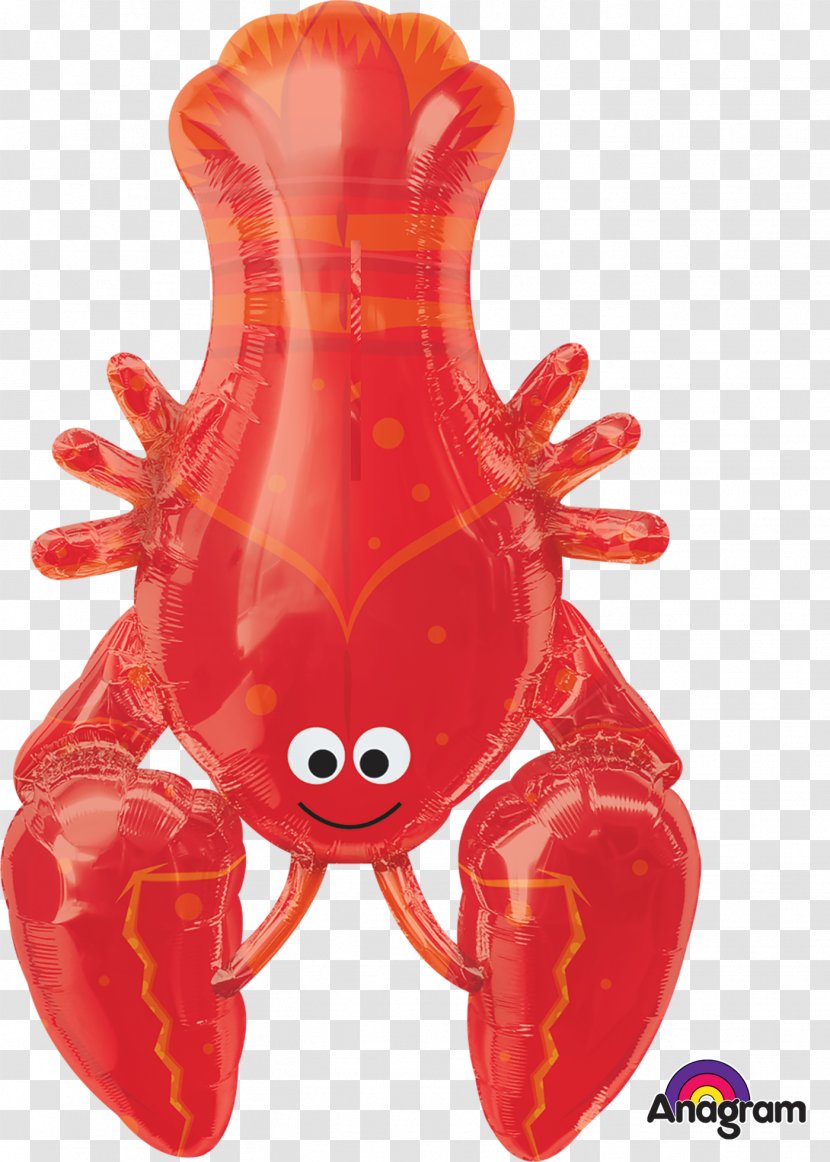 Lobster Mylar Balloon Crayfish Seafood Boil - Decapoda Transparent PNG