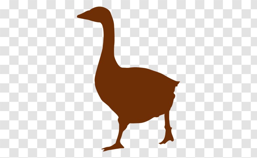 Donald Duck Goose Silhouette Cygnini - Flightless Bird Transparent PNG